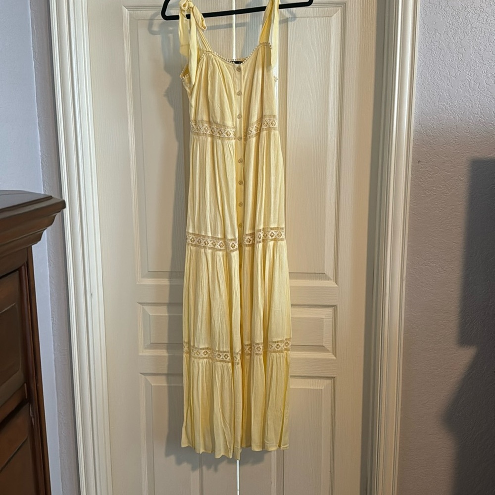 Doe & Rae soft yellow maxi dress